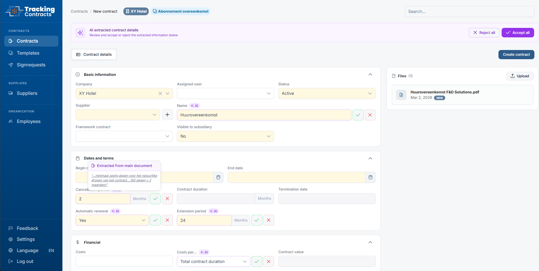 AI Gegevensextractie