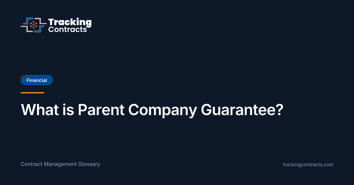 Parent Company Guarantee | Tracking Contracts
