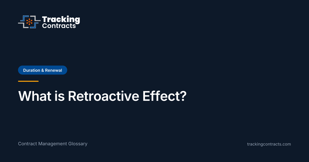 Retroactive Effect | Tracking Contracts